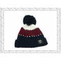 Custom Made Knitted Beanie Hat with Stripes (1-3539)